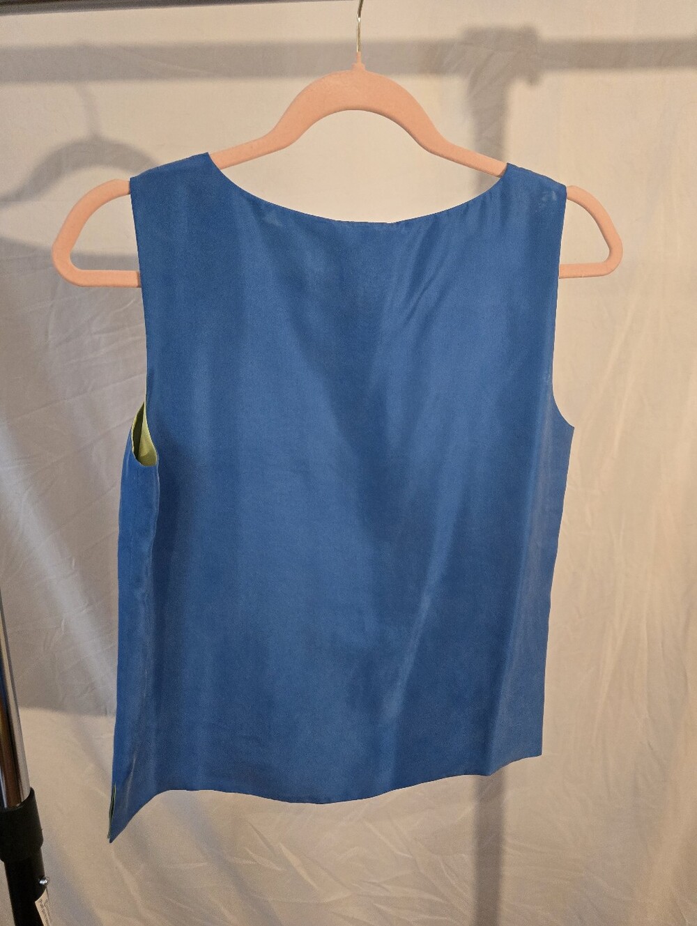 Blue Silk Women’s Sleeveless Top